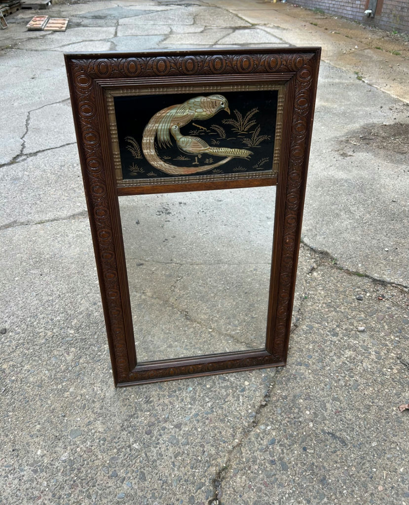Reverse Bird Painting on Glass Wall Mirror - image 3 of 4