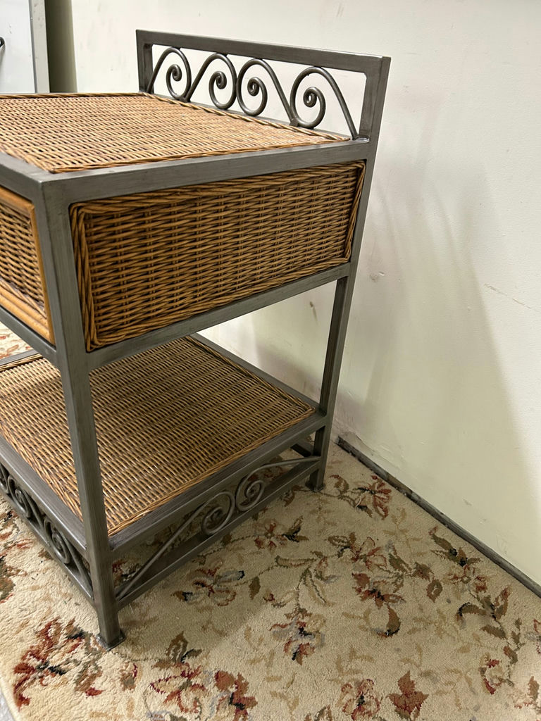 Pier One Rattan Metal One Drawer Stand  - image 5 of 5