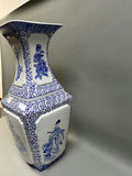 Vintage Large Asian Blue and White Vase - thumbnail 5 of 6