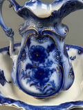 Large Flow Blue Pitcher and Basin Poppy Pattern - thumbnail 3 of 11