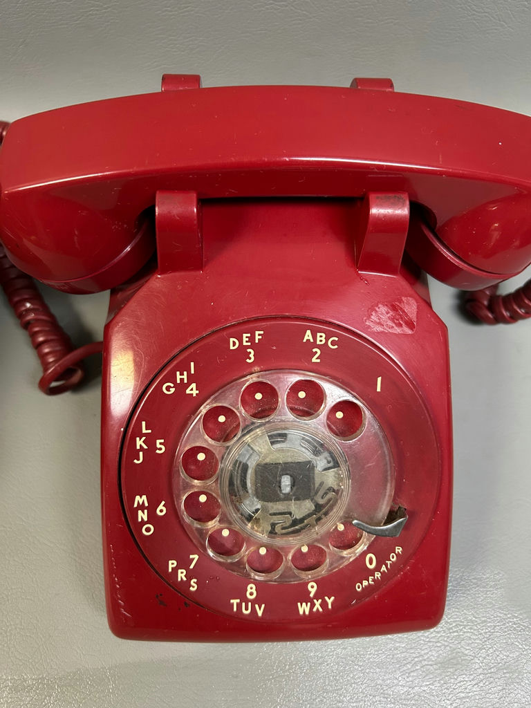 Vintage Black & Red Rotary Phones 2 - image 5 of 7