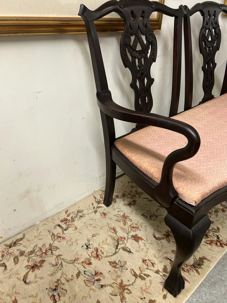 Antique Ball & Claw Feet Settee - image 4 of 5