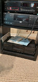Home entertainment electronics stack with VHS tapes and vinyl - thumbnail 4 of 6