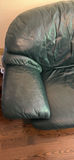 Green leather sofa and love seat - thumbnail 7 of 7