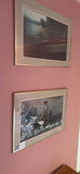Two framed prints of a woman with geese by a boat - thumbnail 3 of 3