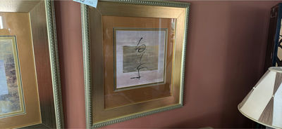 Framed Abstract Art Prints (Set of Two) - Image 1 of 3