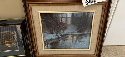 Two Framed Winter Landscape Art Prints - Image 1 of 3