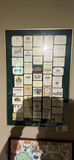 4 Framed travel posters with a wine-label collage - thumbnail 1 of 4