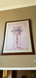 Framed pedestal vase floral print 42 x 60 inches - thumbnail 1 of 2