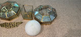 Brass-and-Glass Decorative Lanterns and Geometric Boxes - thumbnail 2 of 4