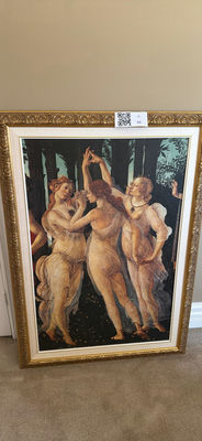 Framed painting of three dancing women - Image 1 of 1