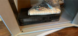 Toshiba TV with stacked AV equipment and swivel cabinet - thumbnail 3 of 4