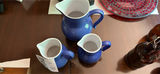 Set of three blue ceramic pitchers - thumbnail 2 of 3