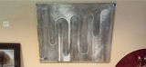 Lee Renyolds Abstract silver metal wall art with gold frame - thumbnail 2 of 4