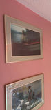 Two framed prints of a woman with geese by a boat - thumbnail 2 of 3