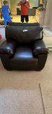 Dark brown leather chair - thumbnail 2 of 5