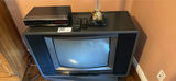 Vintage CRT television with VCR and ornate lamp - thumbnail 3 of 5