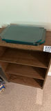 Wooden bookcase with 2 thick glass pieces - thumbnail 2 of 2