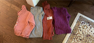 four knitted assorted knitwear sweaters, size medium - Image 1 of 4