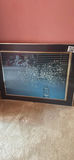 Framed floral art print with vase of white flowers - thumbnail 2 of 2