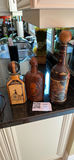 Decorative leather crafted vintage bottles set - thumbnail 1 of 4