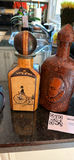 Decorative leather crafted vintage bottles set - thumbnail 2 of 4