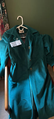 Teal-green knee-length coat Size Petite - Image 1 of 2
