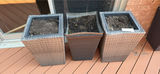 Four outdoor planters with soil - thumbnail 2 of 5