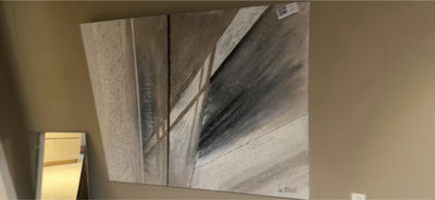 Lee Renolds Abstract Geometric Canvas Diptych - Image 1 of 3