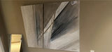 Lee Renolds Abstract Geometric Canvas Diptych - thumbnail 1 of 3