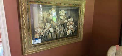 Framed Floral Iris Painting in a beautiful frame - Image 1 of 3