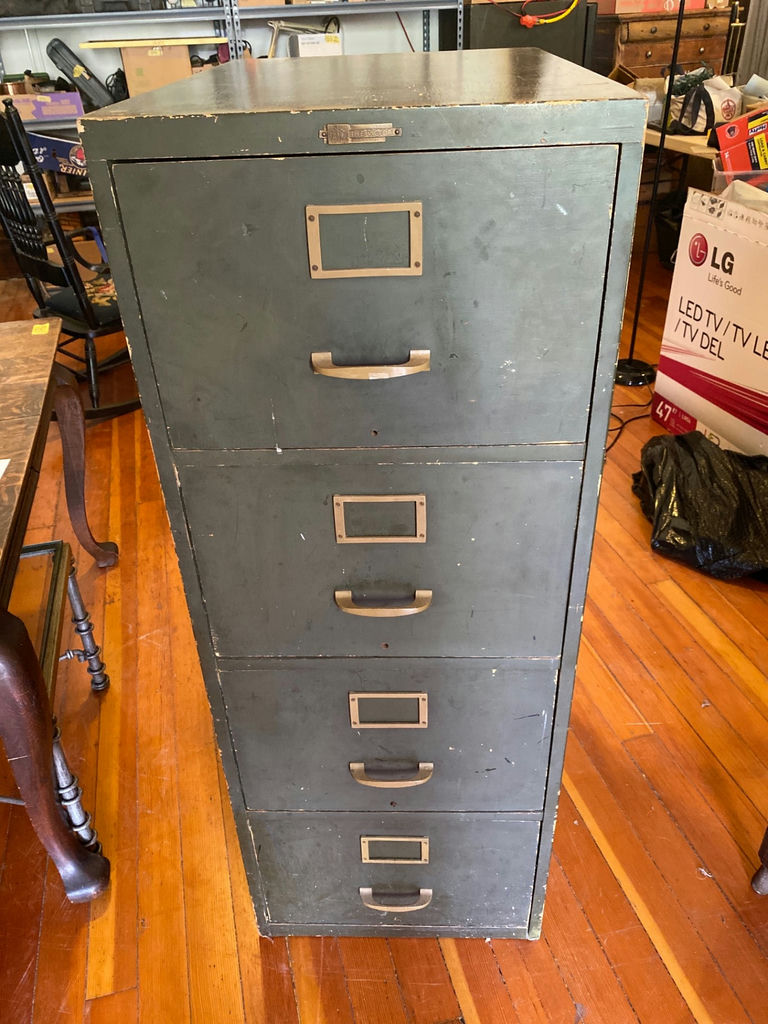 Vintage Wood, five-drawer filing cabinet - image 1 of 5