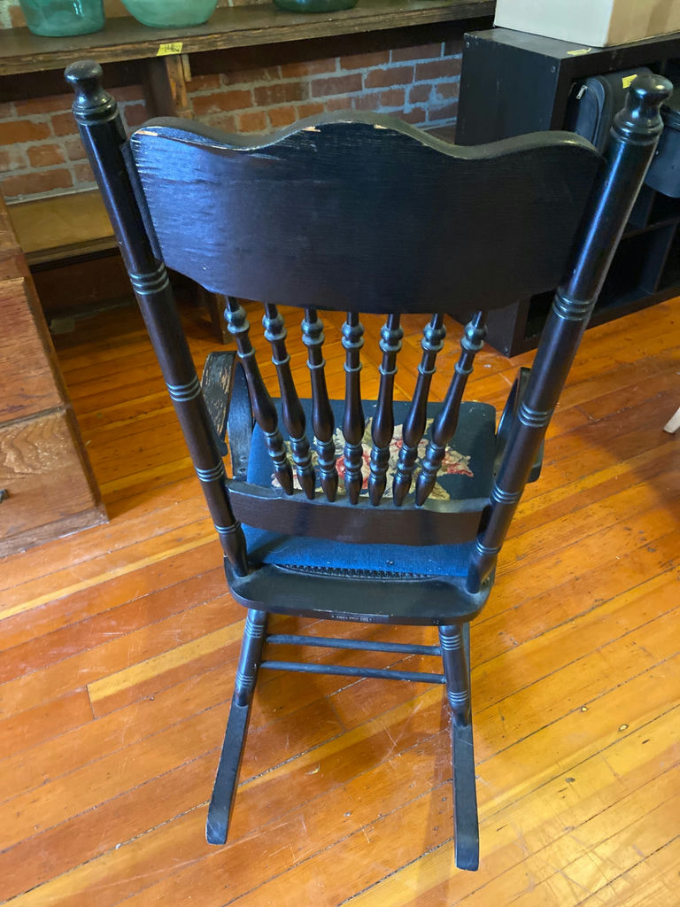 Antique Press Back Rocking Chair - image 2 of 5