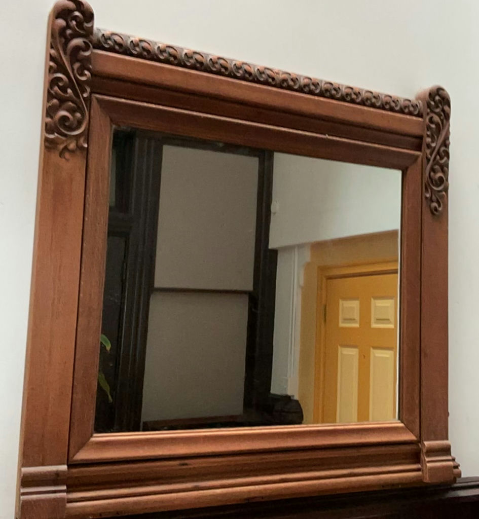 Antique Bureau Mirror - image 1 of 5