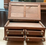 Antique Wood Writing Desk Top/or Spool Cabinet - thumbnail 4 of 6