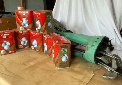 Golf Clubs And Boxes Of New Balls - Image 1 of 4