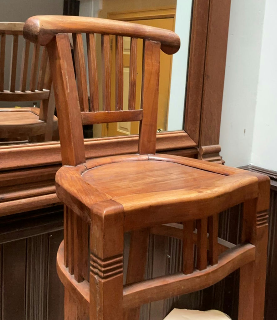 Two Unique Solid Wood Barstools - image 7 of 8