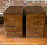 Two Vintage Wood File Cabinets - thumbnail 2 of 8