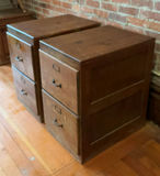 Two Vintage Wood File Cabinets - thumbnail 3 of 8