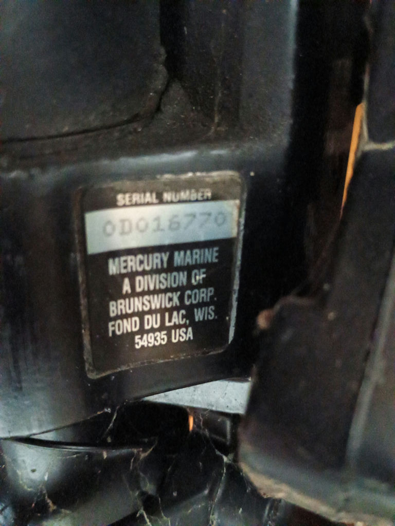 Mercury outboard motor with gas can and battery - image 4 of 4