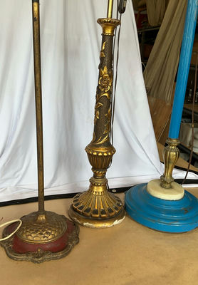 3 Antique Floor Lamps As Is. - Image 1 of 5