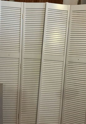 Two White Folding Closet Doors - Image 1 of 3