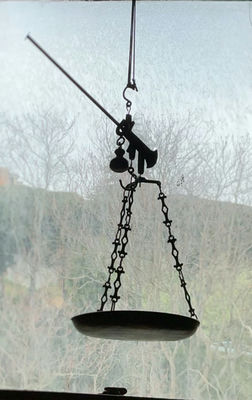Antique Bronze, Brass, And Copper Tilt Beam Scale - Image 1 of 4