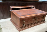 Antique Wood Writing Desk Top/or Spool Cabinet - thumbnail 2 of 6