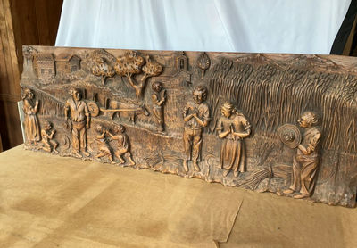 Hand Carved Wood Relief from Central Or South American - Image 1 of 6