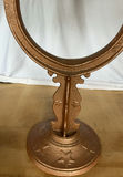Cast Iron Small table, Large Patina Copper Vessel - thumbnail 2 of 5