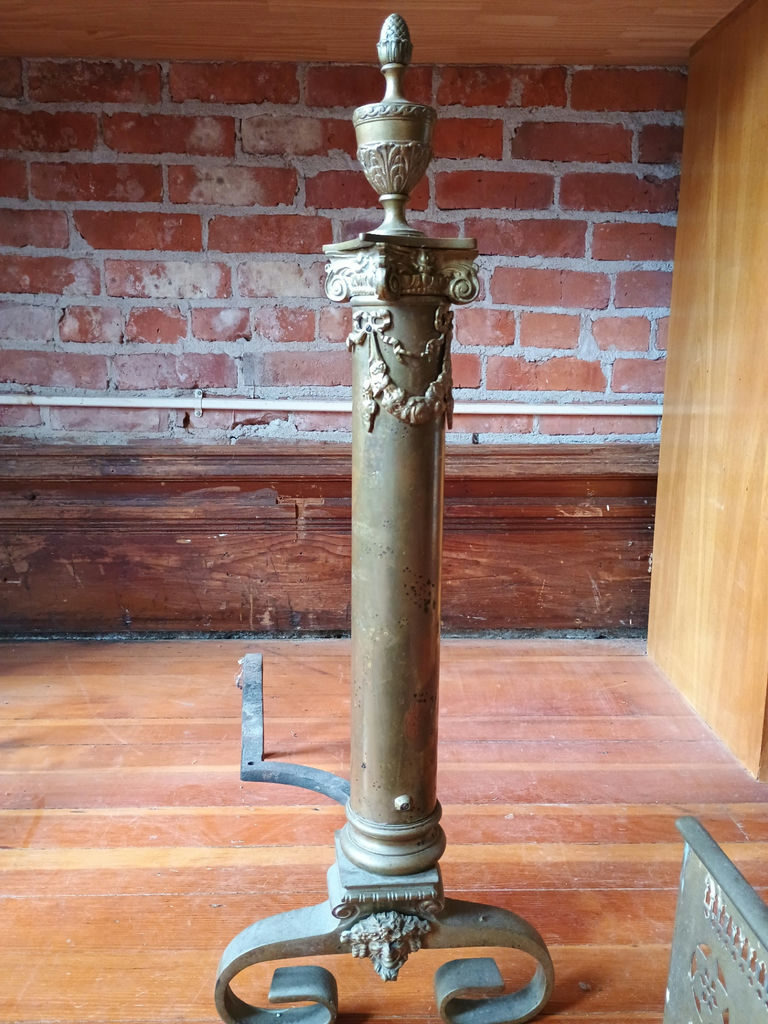 Copper and brass fireplace accessories - image 3 of 11