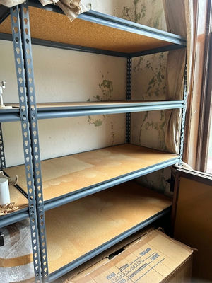 Two Metal and Wood Shelving Units - Image 1 of 2