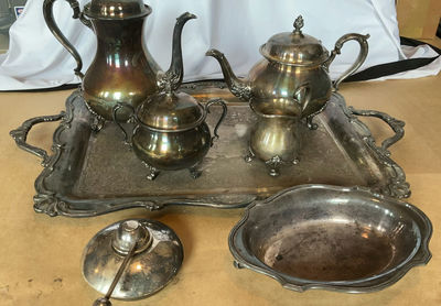 Vintage Silver Plate Tea Service, Etc - Image 1 of 7