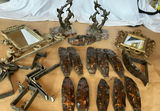 Vintage Decorative Hardware , Framed Mirrors And Bookends - thumbnail 1 of 5